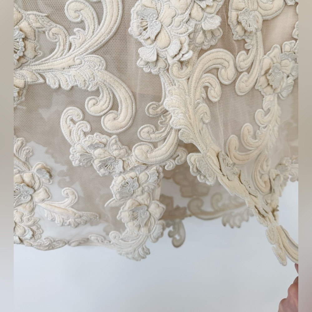 ZIMMERMANN Sensory Lace Velvet and Tulle Embroidered Midi Dress - Picture 12 of 16